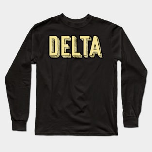 Yellow Delta Sunshine Letter Long Sleeve T-Shirt